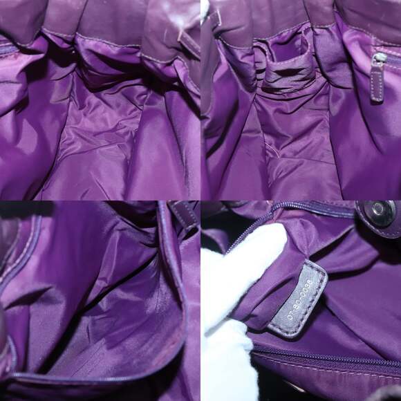 DIOR Canage Tote Bag Nylon Purple Silver - Picture 12 of 12